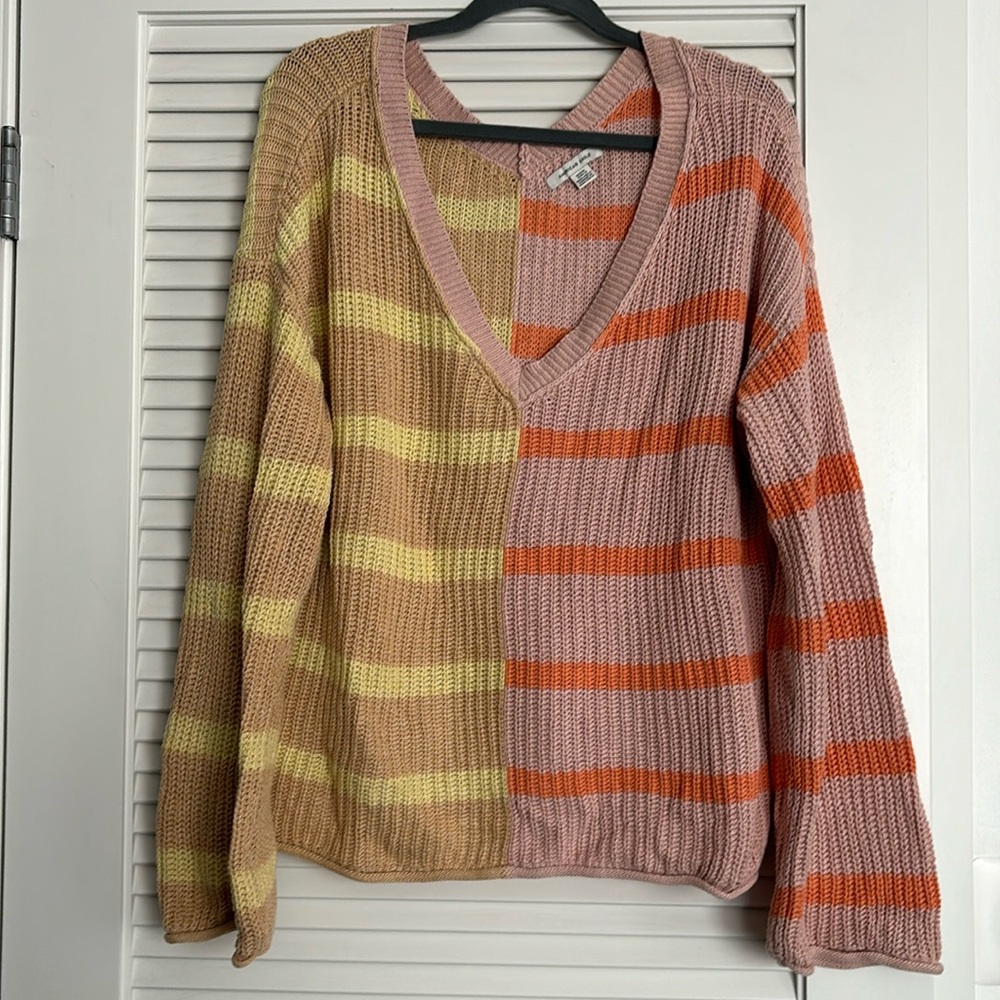 American Eagle oversized flared chunky retro boho sweater Sz M